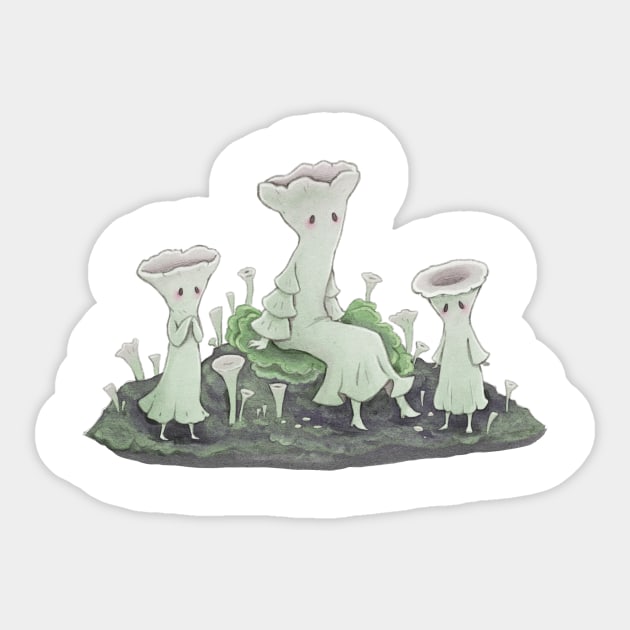 Pixie Cup Lichen Sticker by fairydropart